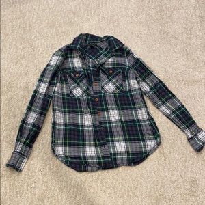 J.Crew flannel button down top size 0.